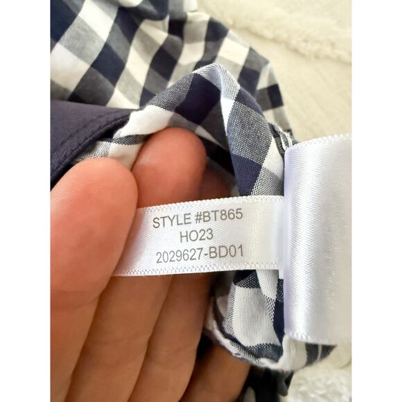 J.Crew | NWOT Patterned boxers in Van Buren Gingham Navy | Sz M - Picture 5 of 6